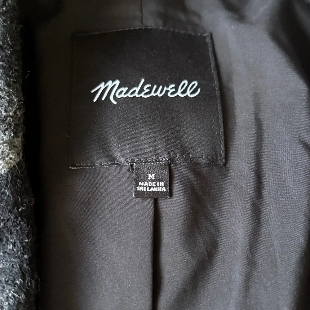 Madewell Dorset Blazer Coat 100% Wool Buffalo Check Women's Medium Oversized - Picture 8 of 9